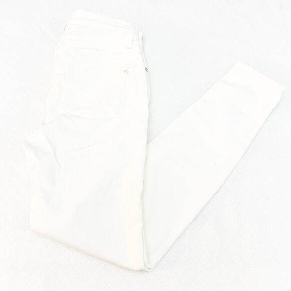 Madewell 9" High-Rise Skinny Denim Jeans White Pants Size 26 - Picture 8 of 8